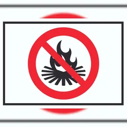HB-Druck Lagerfeuer verboten Symbol Schild A3 (297x420mm)