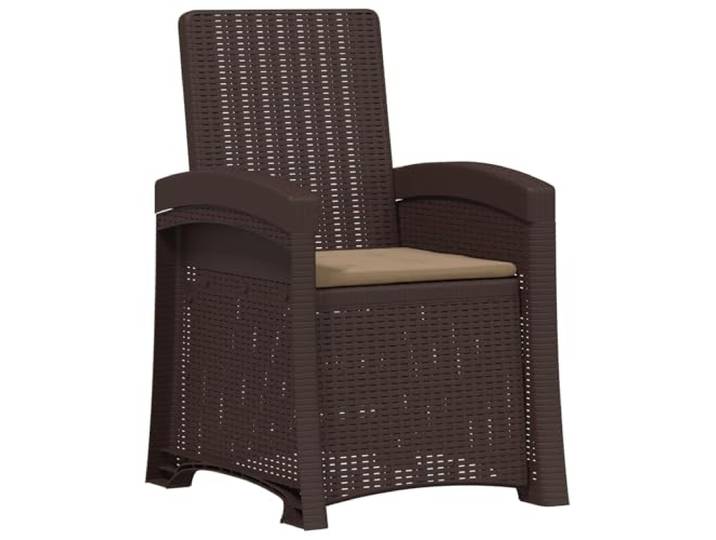 LKJephalotrope Liegesessel Garten Rattan-Optik 3-fach Verstellbar PP Taupe Ergonomischer Hochlehner aus robustem Kunststoff mit Rattanstruktur. Ideal für entspannte Stunden auf Balkon und Terrasse.