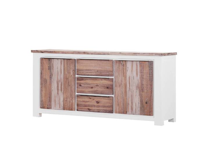 Buffet 180 x 86 x 48cm Blanc/Marron/Marron/Blanc