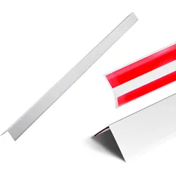 VEVOR Kantenschutz für Wand, aus Aluminiumlegierung, 50x50x1217 mm, 12er-Pack Eckenschutz im 90-Grad-Winkel in L-Form, mit 3M Klebeband, ideal für Zuhause, Büro & öffentliche Räume