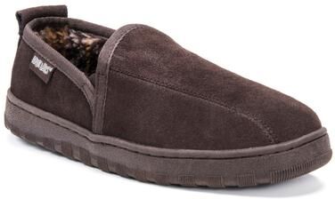 MUK LUKS Eric Printed Berber Suede Slip On - Mens 11 Brown Slipper Medium