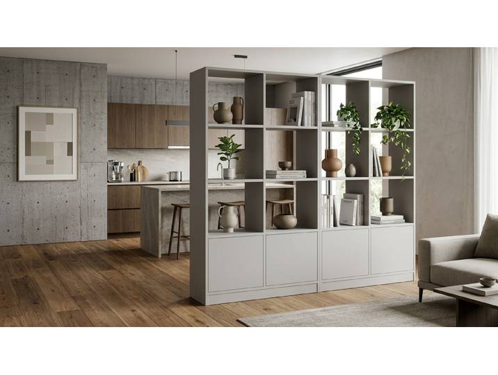 Meuble vaisselier pour votre cuisine Mélaminé premium Gris