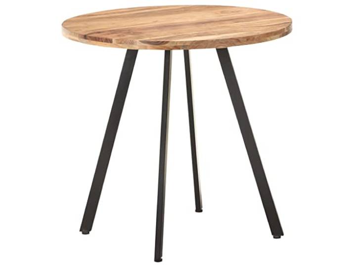 vidaXL Akazienholz Massiv Esstisch Industriestil Handgefertigt Küchentisch Esszimmertisch Speisetisch Tisch Esszimmer Küche Rund 80cm