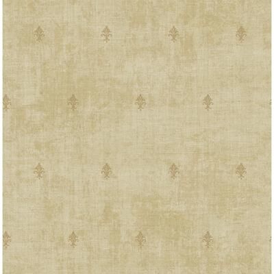 Seabrook Designs Longthorpe Fleur De Lis Unpasted Wallpaper