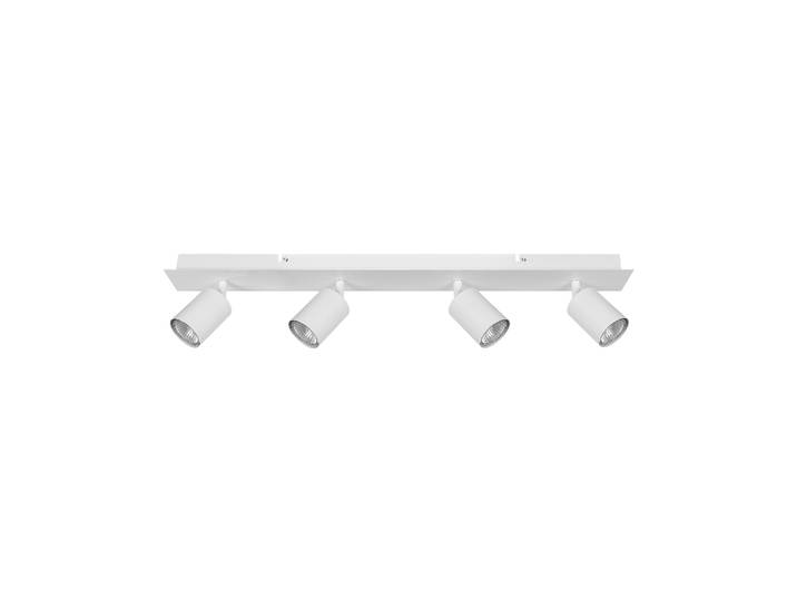 BELIANI Deckenleuchte Weiß Metall in Matt Lang 4-flammig Verstellbar Zylinderform Industrie Look Moderne Wandleuchte