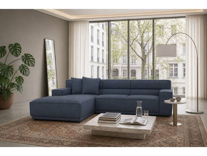 foamnova Ecksofa Umea, grosszügige Sitzfläche, Maße B 280 × T 170 × H 78 cm, Sitzbreite 224 cm, Liegetiefe bis 170 cm zum Ausstrecken