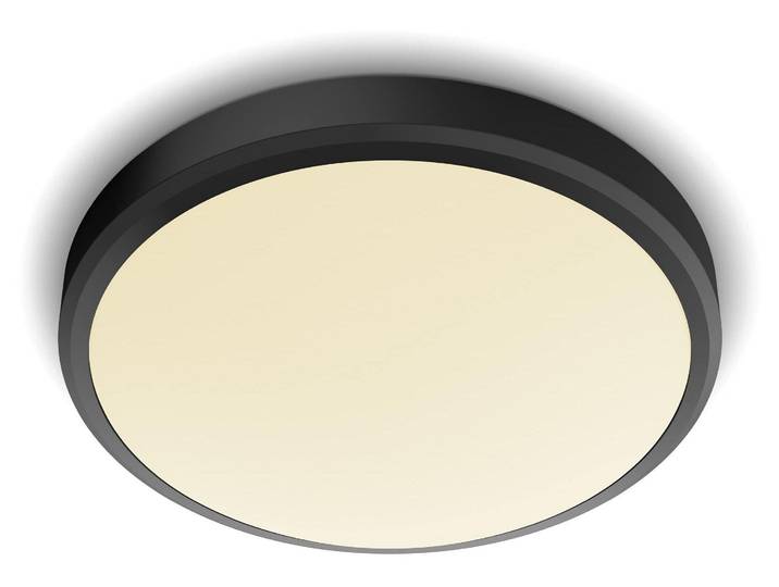 Philips Funktional Doris Deckenleuchte, 17 W, LED, 1500 lm, IP44, Schwarz