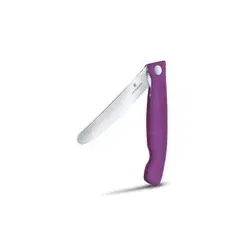 Victorinox Picknickmesser 11 cm | Kompaktes Klappmesser mit Wellenschliff für unterwegs Violett