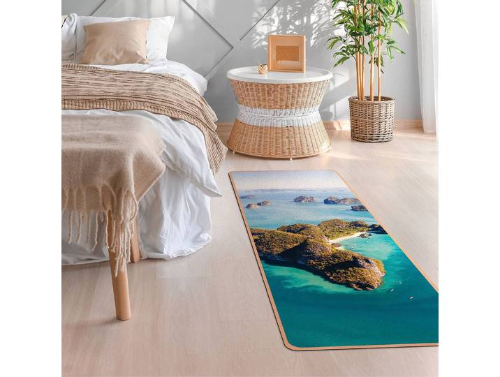 Läufer/Yogamatte Inseln im Meer 183 x 61cm Blau