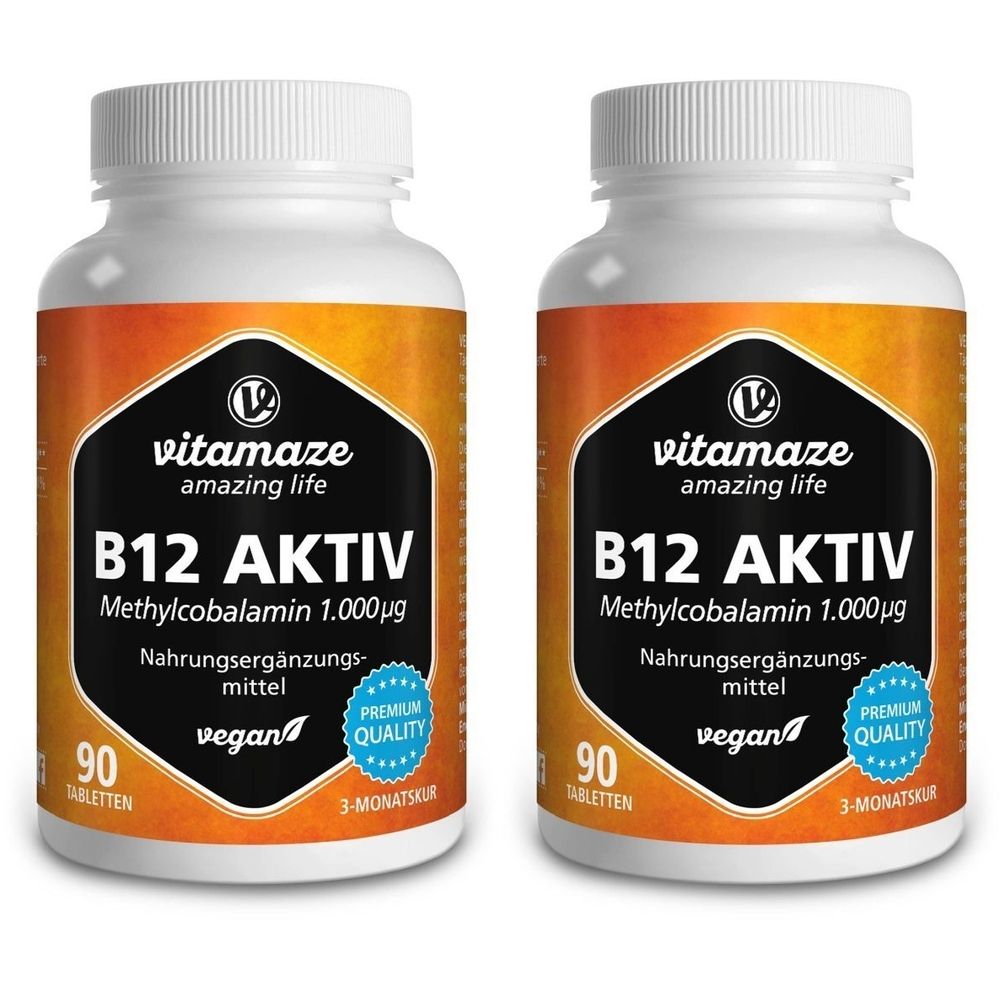 B12 Aktiv 1.000 µg vegan Tabletten 2x 2x90 St
