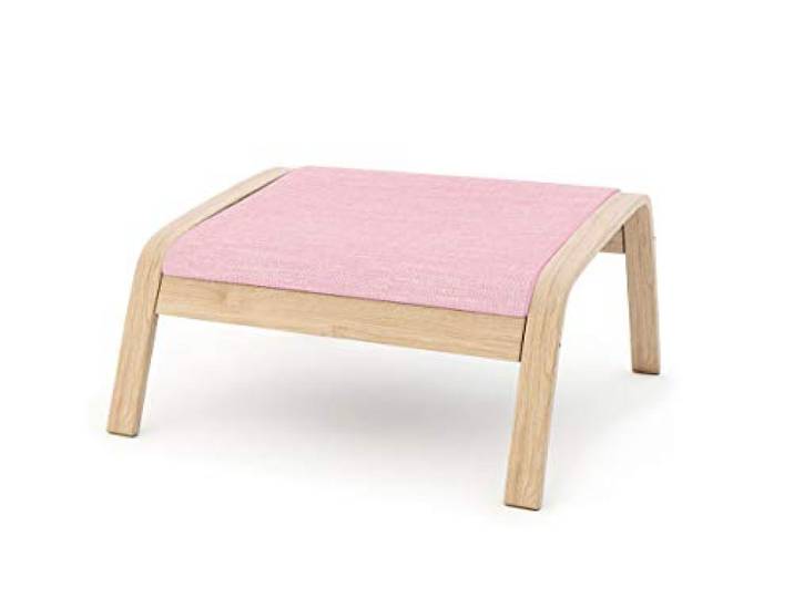 Vinylla Housse de rechange pour fauteuil Ikea Poang (repose-pieds design 1\, polyester\, rose)