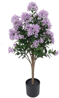Greensmart Dekor 47 In. Artificial Lilac Plant in black pot. Outdoor/Indoor - Green