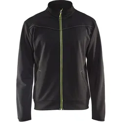 Sweatjacke "3362" Service Plus - M - schwarz/gelb