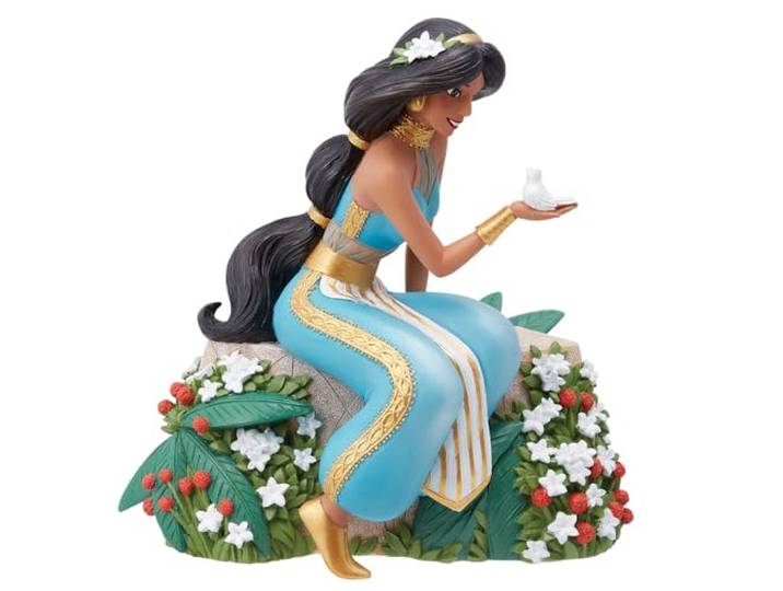 Enesco Disney Showcase Botanische Aladdin Jasmine Holding Vogelbeeldje, 15,5 cm, veelkleurig