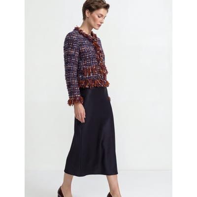Midirock RICHROYAL "Rich & Royal", Damen, Gr. S, schwarz (midnight blau), Obermaterial: 96% Polyester, 4% Elasthan, Röcke