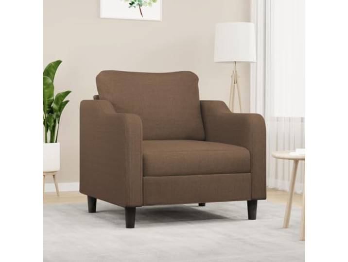 Owoxanthellate Kleines Sofa Braun 78x77x80 cm Stoff Polyester mit Metallgestell Bequemer Lesesessel Modernes Design für Wohnzimmer Schlafzimmer Büro