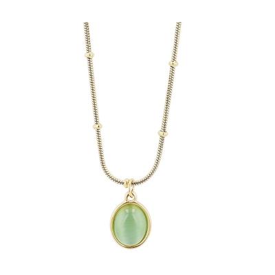 Kettenanhänger ADELIA´S "Anhänger aus Edelstahl", grün (gold), Schmuckanhänger, Damen, Edelstahl, Kettenanhänger, Ein Geschenk, das Freude macht