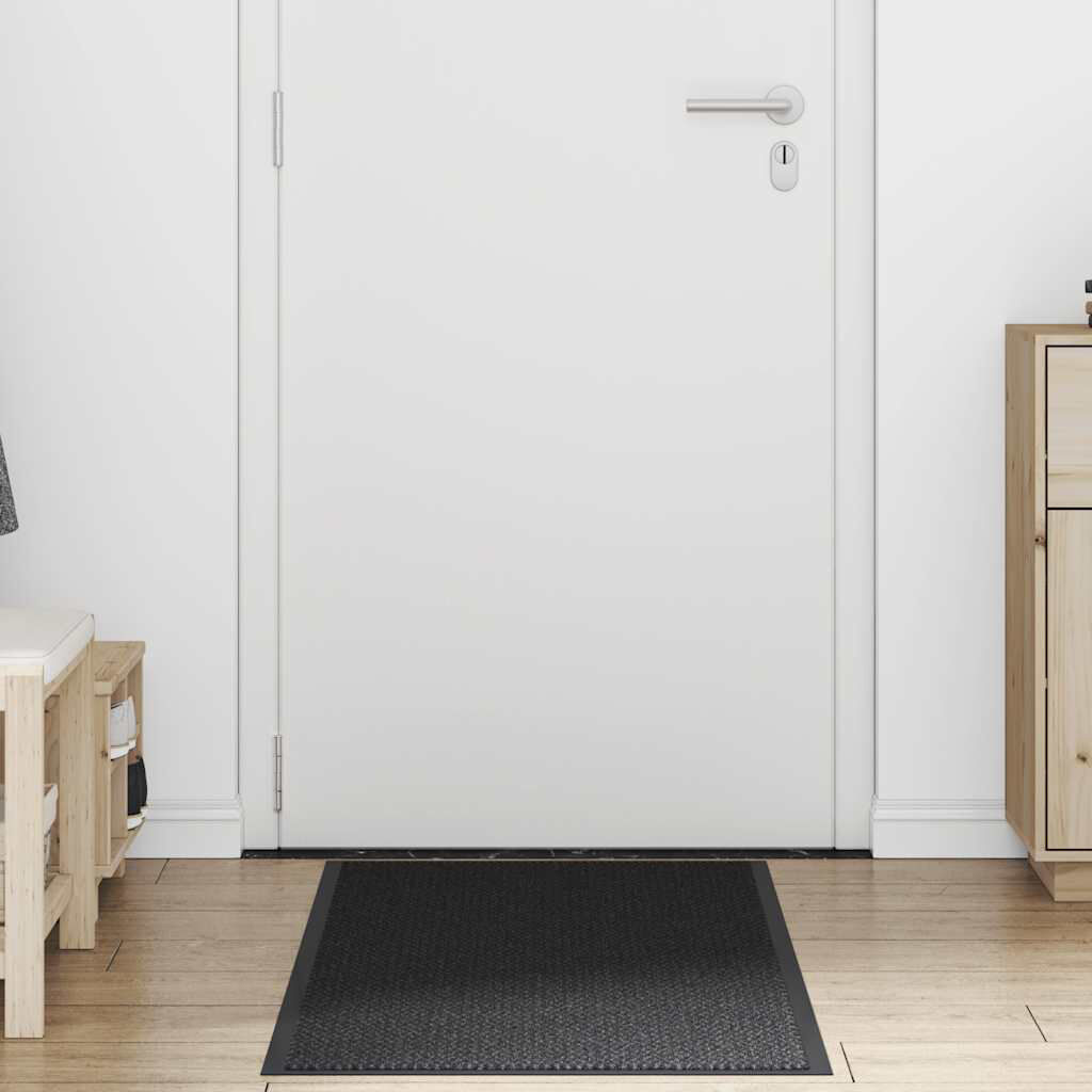 Ebern Designs Non-Slip Indoor / Outdoor Door Mat Black 60cm W x 180cm L