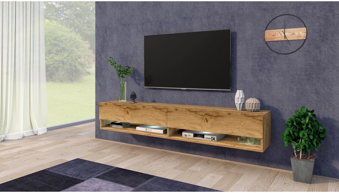 Hashtag Home Alberich TV Stand for TVs up to 78" Oak 78"