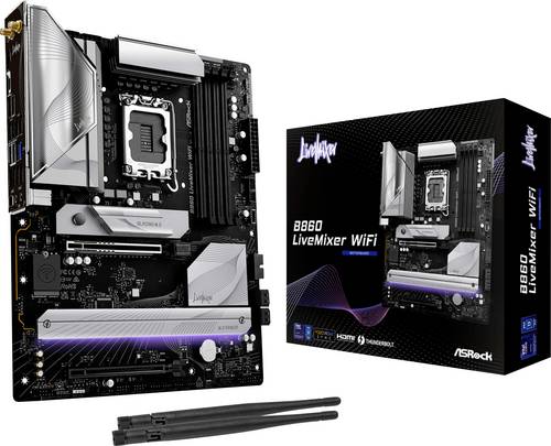 ASRock B860 LiveMixer WiFi Mainboard Sockel (PC) Intel LGA 1851 Formfaktor (Details) ATX