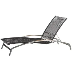 Diamond Garden Liege ATLANTA, Edelstahl / Rope Mocca / Teak-Armlehnen