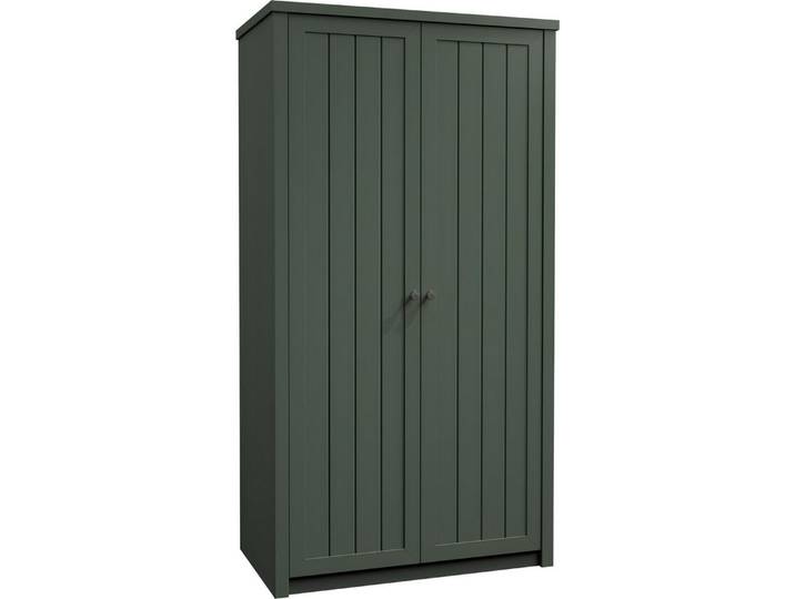 JVmoebel Kleiderschrank Landhaus-Regal aus Holz in Grau für stilvolle Ordnung (1-St) Made in Europa