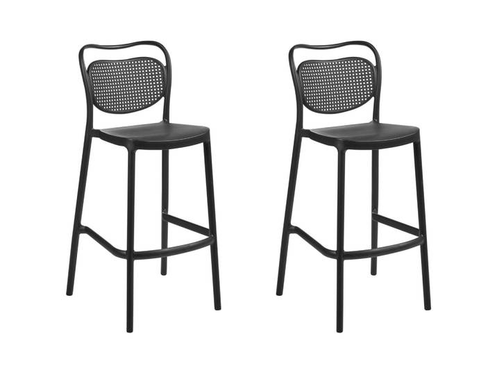GARTEN-BARHOCKER 2er-Set Schwarz Celleno