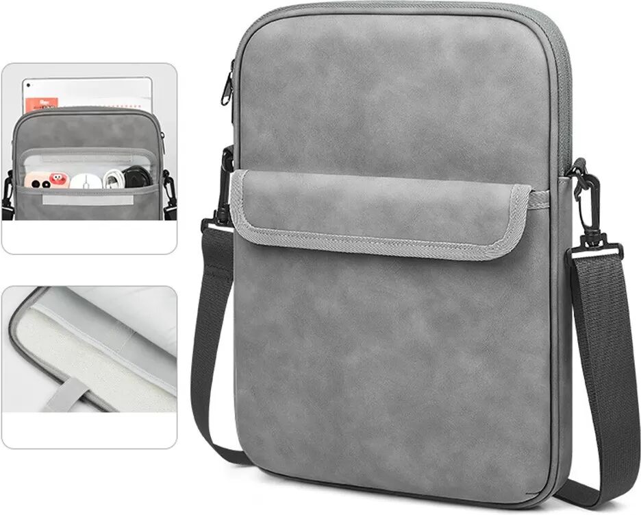 INF Oxford-Stoff Laptoptasche: Stoßfest, Wasserdicht Tablet Schultertasche für 11/13 Zoll Laptops Dunkelgrau 13 Zoll