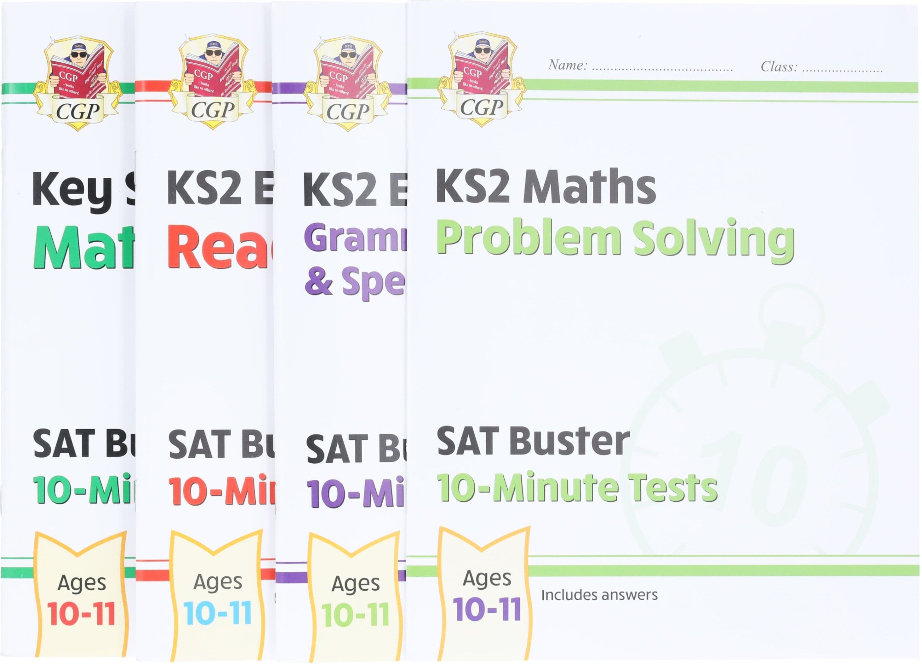 CGP KS2 SAT Buster 10-Minute Tests Collection 4 Books Set (for the 2027 tests) - Ages 10-11 - Paperback Coordination Group Publications Ltd (CGP)