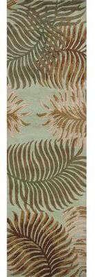 Domani Camila Aqua Tropical Hand-tufted Wool Area Rug