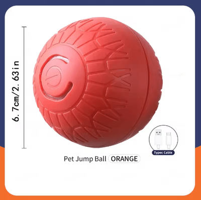 Inspire Picks RolliPlay Smart Interactive Dog Ball Automatic Moving & Bouncing USB Rechargeable Pet Toy orange Sz