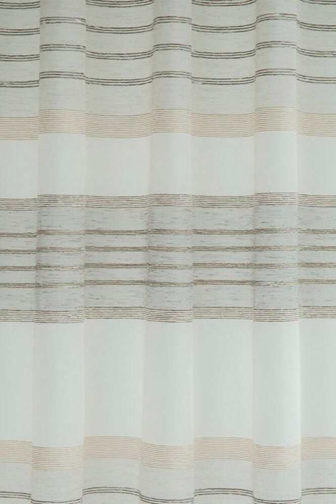 Vorhang HOMING "Kamon" Gr. 1, beige (natur), B:140cm H:245cm, Polyester, Gardinen, Vorhang, Fertigschal Kamon natur 245cm, verdeckte Schlaufen, 140cm