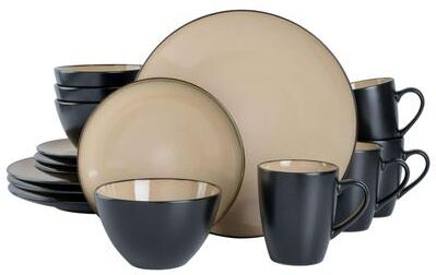Gibson Soho Lounge Round 16-Piece Dinnerware Set - Blue