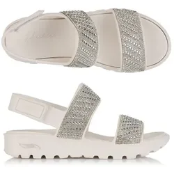 SKECHERS Damen-Sandale Arch Fit Footsteps Strassverzierung Luxe Foam Komfort