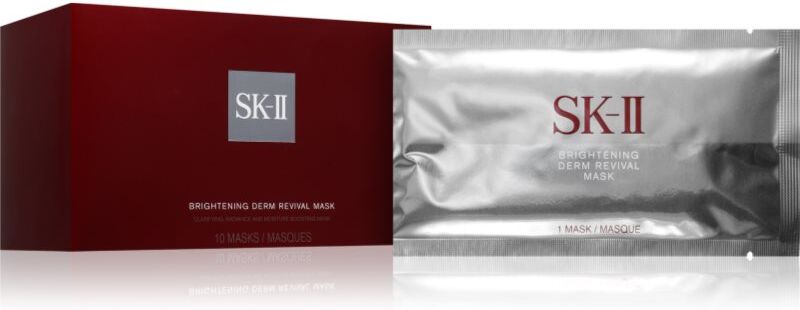 SK-II Brightening Derm Revival Mask hydrating and illuminating mask with niacinamide for all skin types 10 pc