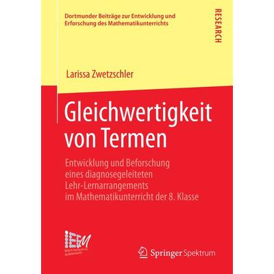 Gleichwertigkeit von Termen, Taschenbuch von Larissa Zwetzschler, Springer Fachmedien Wiesbaden GmbH, 978-3-658-08769-2