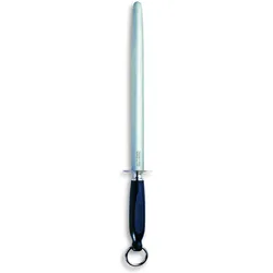 F. Dick Kochwetzstahl oval 30 cm (Griff ergonomisch, Wetzstahl, Oberflächenhärte über 65° HRC, Schle, Messerschärfer, Silber