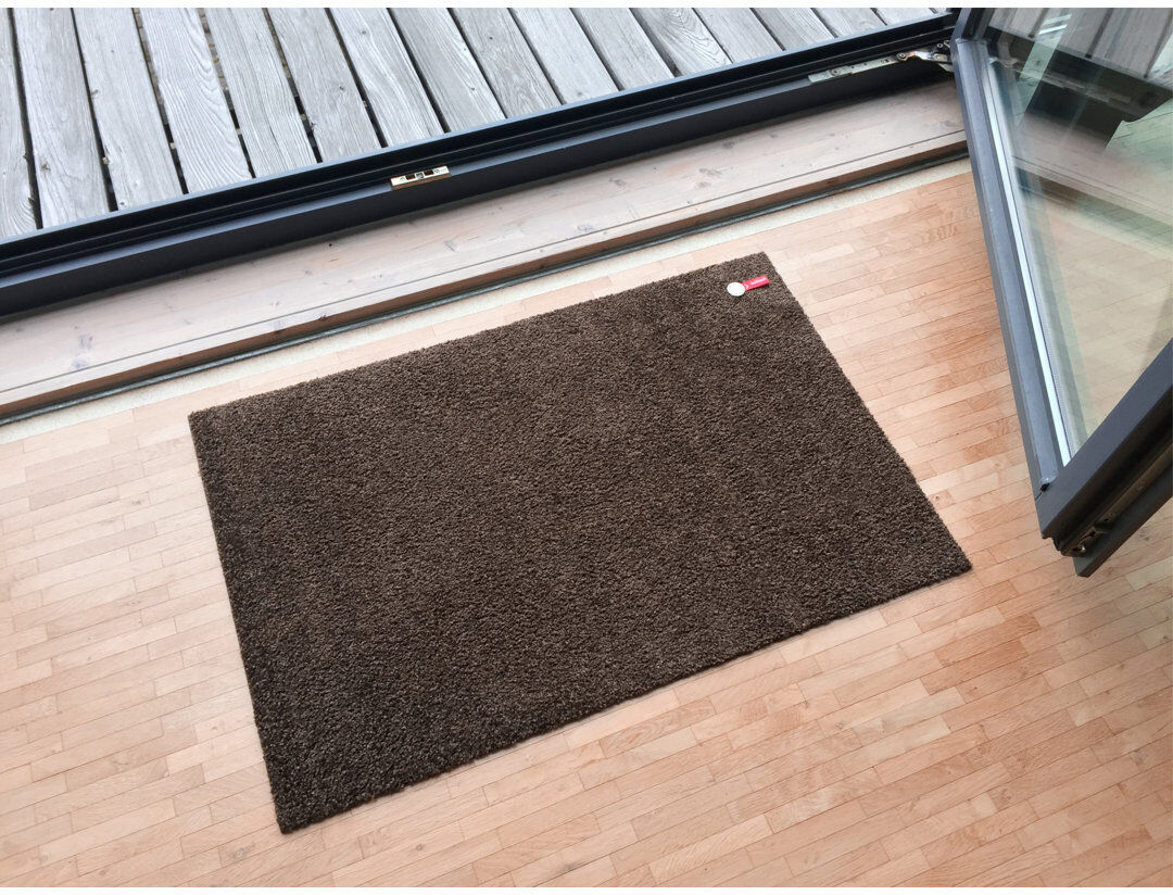Ebern Designs Sharpe Non-Slip Indoor + Outdoor Door Mat Red Rectangular 87cm x 147cm