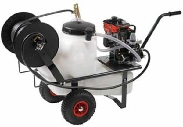 AgriEuro TOP-LINE Kit Sprühpumpe Comet MTP MC 25 - Loncin-Motor 148F-2 und Wagen mit 55 l Tank