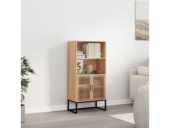 Buffet haut 60x35x125 cm bois d'ingénierie buffet meuble de rangement placard armoire meuble de salon meuble 352135