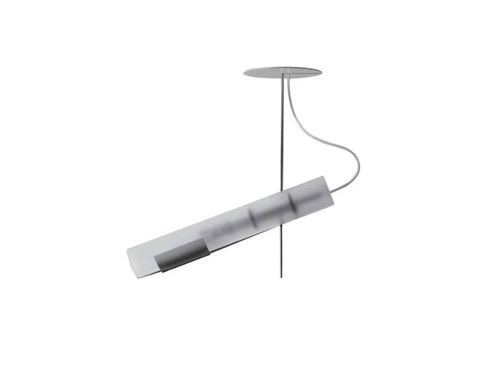 INGO MAURER plafonnier ZUUK (Argent - aluminium et verre)