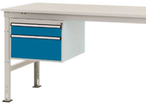 Manuflex ZB4566.0002 Gehäuse-Unterbau Mobil, Nutzhöhe 300mm mit 2 Schubfächer. Für Tischtiefe 1000mm