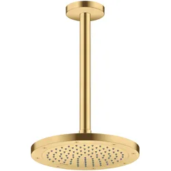 hansgrohe AXOR ShowerSolutions Duschkopf 245 1 Strahlart wassersparend+, 35389250, Farbe: Brushed Gold Optic
