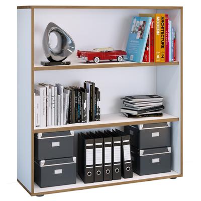 Bücherregal VCM "Holz Büro Regal Bücher Ordner Aktenregal Salia 3f", weiß, B:100cm T:33cm, Regale, Bücherregal