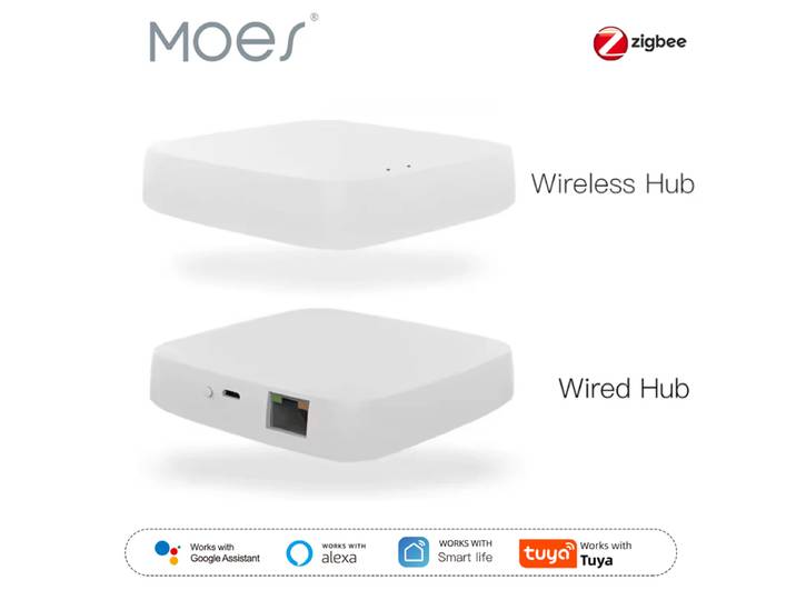 Moes Tuya ZigBee 3.0 Hub passerelle intelligente pont de maison intelligente application Smart Life télécommande sans fil fonctionne avec Alexa Google Home