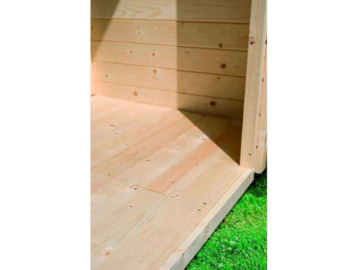 Gartenhaus-Fußboden KARIBU Stakkato , beige (natur), B:305cm T:246cm, Holzwerkstoff, Gartenhaus-Fußböden, Gartenhaus-Fußboden, für Gartenhäuser