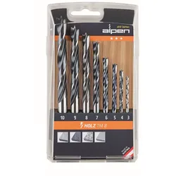 Alpen Holzspiralbohrer Kassette TM 8 8tlg 3,0 - 10,0 mm 600092100