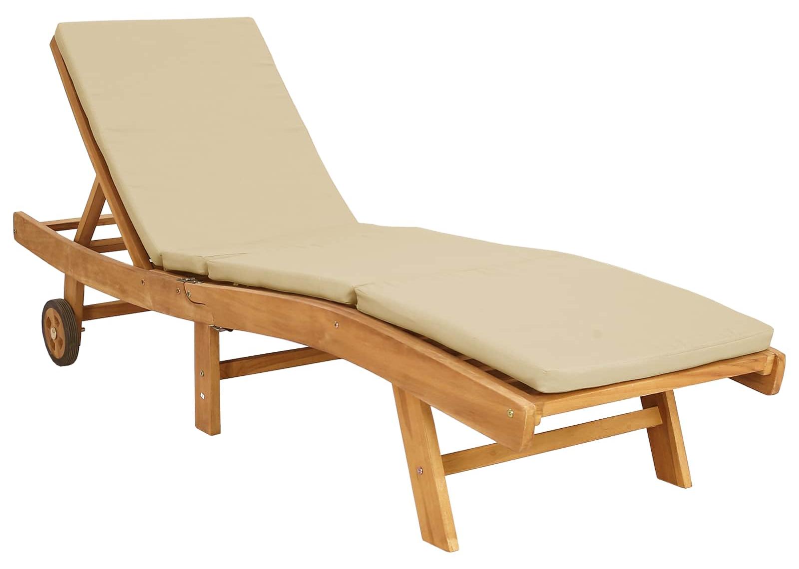 vidaXL Sonnenliege Polyester Braun und Beige