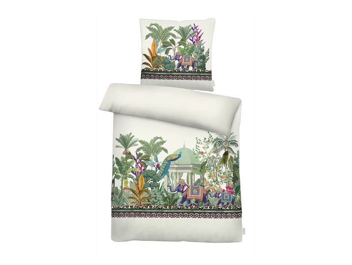 home24 Mako-satijnen beddengoed Karma wit/wit