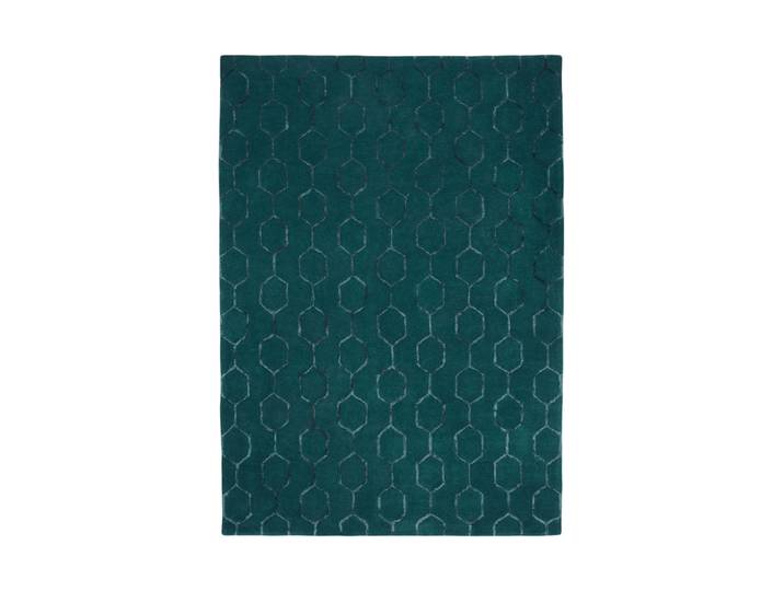 Handgetufteter Designer Wollteppich „Gio“, verschiedene Grössen Teal WEDGWOOD